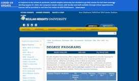 
							         Academics - Degree Programs - Beulah Heights University								  
							    