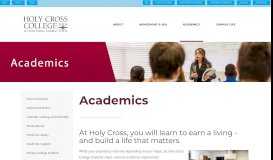
							         Academics - Holy Cross College Notre Dame, Indiana								  
							    