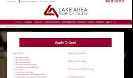 
							         Academics - Lake Area Technical Institute								  
							    