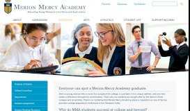 
							         Academics - Merion-Mercy Academy								  
							    