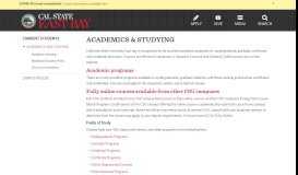 
							         Academics & Studying - Cal State East Bay								  
							    