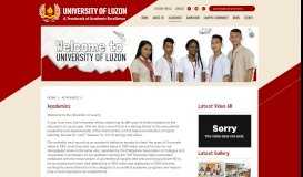 
							         Academics | University of Luzon								  
							    