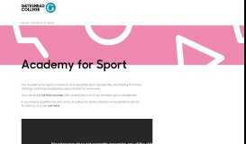 
							         Academy for Sport - Gateshead College								  
							    