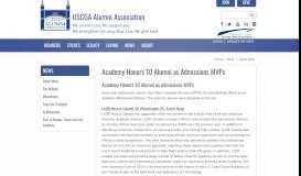 
							         Academy Honors 10 Alumni as Admissions MVPs - USCGA Alumni ...								  
							    