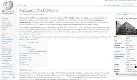
							         Academy of Art University - Wikipedia								  
							    