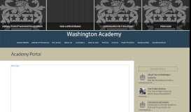 
							         Academy Portal | Washington Academy								  
							    