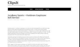 
							         Academy Sports + Outdoors Employee Self Service - Clipsit								  
							    