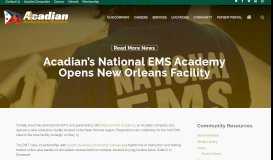
							         Acadian's National EMS Academy Opens New Orleans Facility ...								  
							    