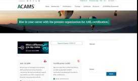 
							         ACAMS: Association of Certified Anti-Money Laundering ...								  
							    