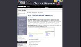 
							         ACC Online Services for Faculty - Austin Community College								  
							    