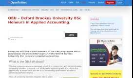 
							         ACCA, OBU, Oxford Brookes University BSc Honours in Applied ...								  
							    