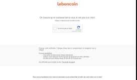 
							         Accéder à mon compte - Leboncoin.fr Pro								  
							    