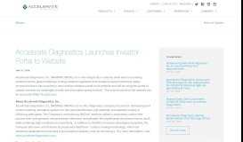 
							         Accelerate Diagnostics Launches Investor Portal to Website | News								  
							    