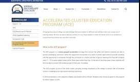 
							         Accelerated Cluster Education Program (ACE) | Eppingsc								  
							    