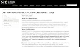 
							         Accelerated Online Major Students Only- FAQ's: Northern ... - Inside NKU								  
							    
