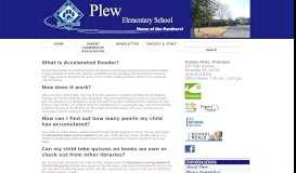 
							         Accelerated Reader FAQs | Plew Elementary School								  
							    