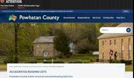 
							         Accelerated Reading Lists | Powhatan County, VA - Official Website								  
							    