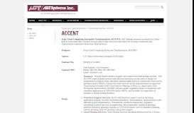 
							         ACCENT - A&T Systems								  
							    