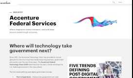 
							         Accenture Federal Services Consulting								  
							    