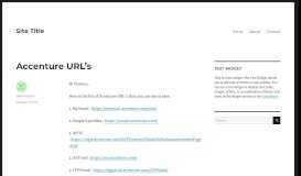 
							         Accenture URL's – Site Title - WordPress.com								  
							    