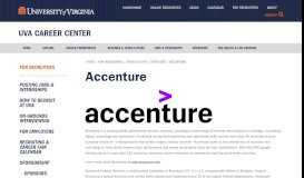 
							         Accenture | UVA Career Center								  
							    
