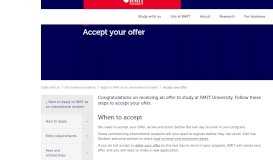 
							         Accept your offer - RMIT University								  
							    
