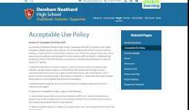 
							         Acceptable Use Policy - Dereham Neatherd High School								  
							    