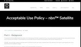 
							         Acceptable Use Policy - nbn™ Satellite - Reachnet								  
							    