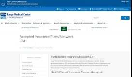 
							         Accepted Insurance Plans/Network List | Largo Medical Center | Largo ...								  
							    