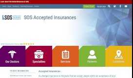 
							         Accepted Insurances - Syracuse Orthopedic Specialists								  
							    