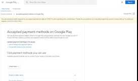 
							         Accepted payment methods on Google Play - United States - Google ...								  
							    