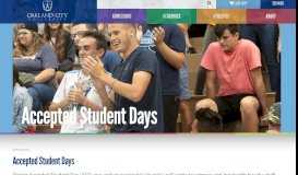 
							         Accepted Student Days | Oakland City University								  
							    