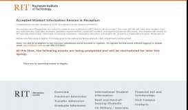 
							         Accepted Student Information ... - Rochester Institute of Technology								  
							    