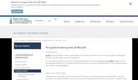 
							         Accepted Student Portal | Messiah, a private Christian College in PA								  
							    