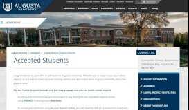 
							         Accepted Students | Augusta University								  
							    