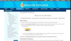 
							         Accepted Students | Beacon College								  
							    