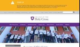 
							         Accepted Students | College of the Holy Cross								  
							    