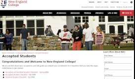 
							         Accepted Students | New England College								  
							    