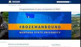 
							         Accepted Students Page - Montana State University								  
							    