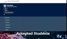 
							         Accepted Students - Penn State Undergraduate Admissions								  
							    