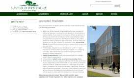 
							         Accepted Students | SUNY Old Westbury								  
							    