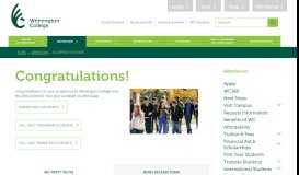 
							         Accepted Students - Wilmington College								  
							    