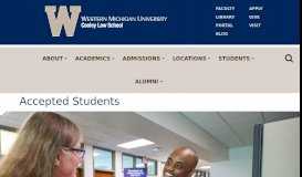 
							         Accepted Students | WMU Cooley Law School								  
							    