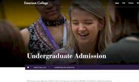 
							         Accepted Undergraduate Students | Emerson College								  
							    