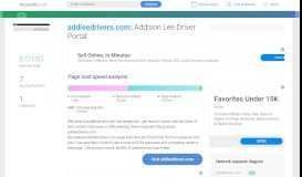 
							         Access addleedrivers.com. Addison Lee Driver Portal								  
							    
