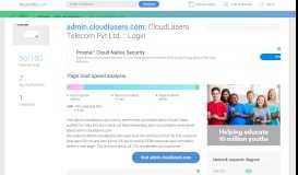 
							         Access admin.cloudlasers.com. CloudLasers Telecom Pvt Ltd ...								  
							    
