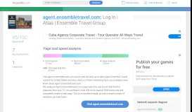 
							         Access agent.ensembletravel.com. Log In | Atlas | Ensemble Travel ...								  
							    
