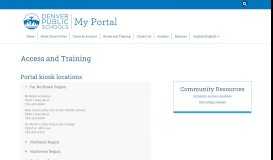 
							         Access and Training | My Portal - Denver Public Schools								  
							    