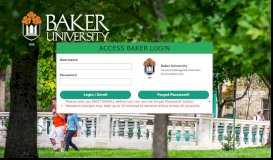 
							         Access Baker University - Login								  
							    