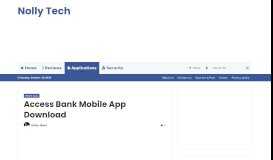 
							         Access Bank Mobile App: Free Download | Mobile Banking Made Easy								  
							    